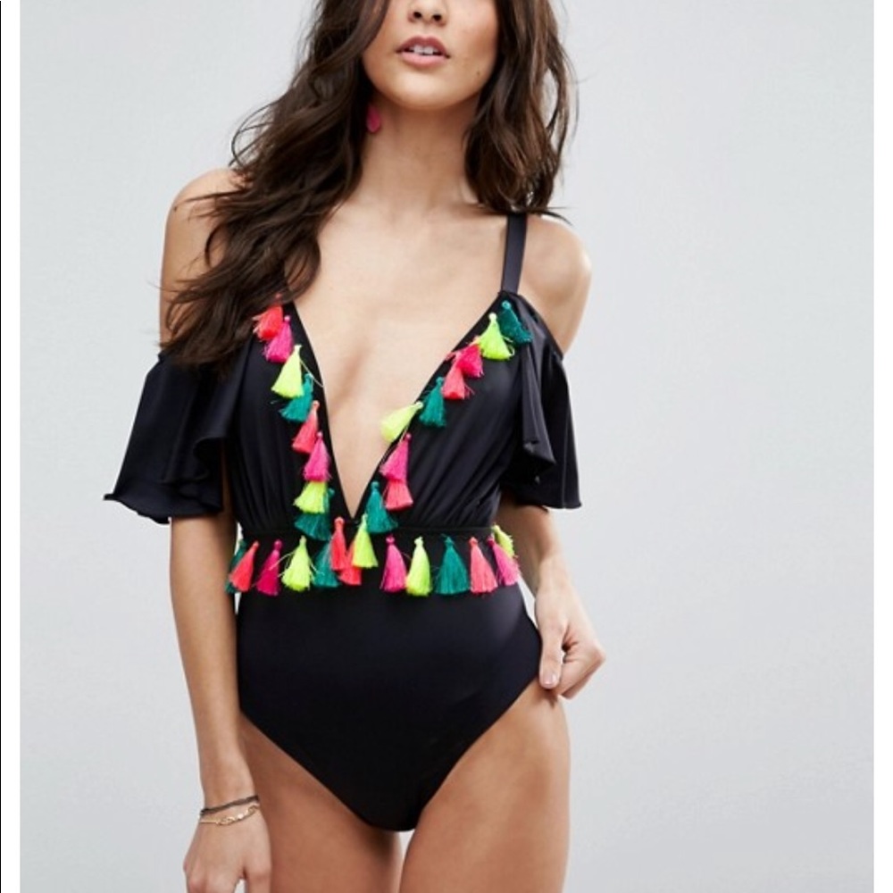 Gorgeous Asos tassel swimsuit size 10